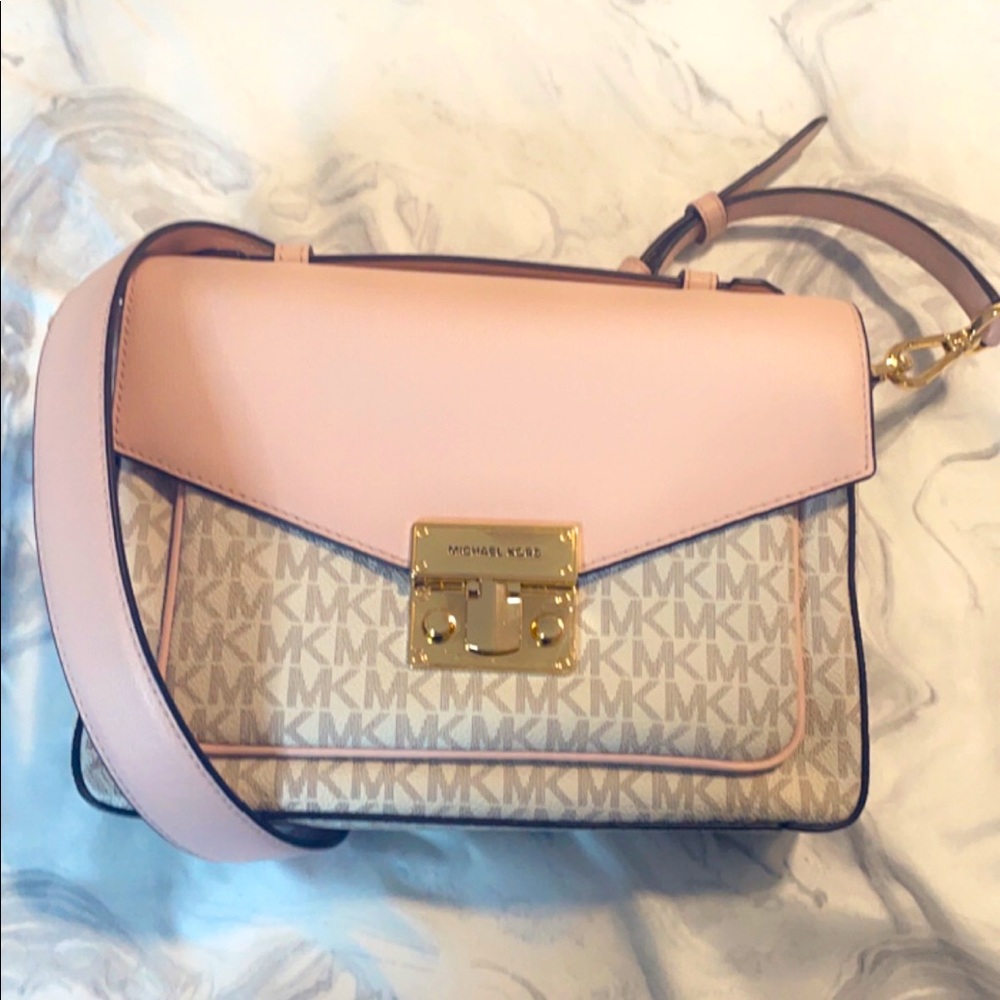 Pink Mk logo purse